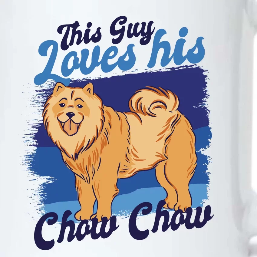 This Guy Loves His Chow Chow Dog Black Color Changing Mug