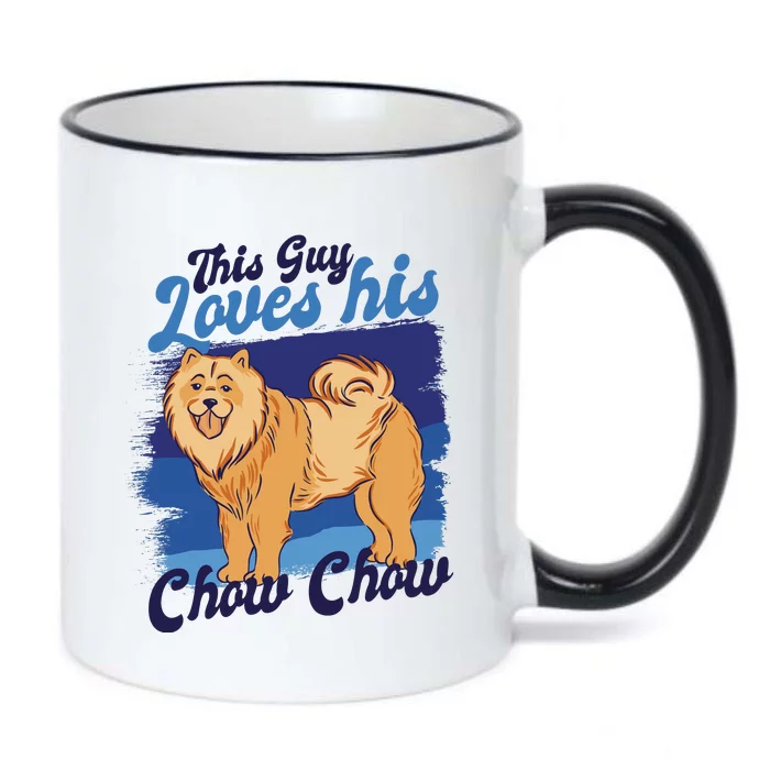 This Guy Loves His Chow Chow Dog Black Color Changing Mug