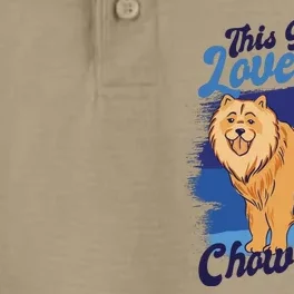 This Guy Loves His Chow Chow Dog Dry Zone Grid Performance Polo