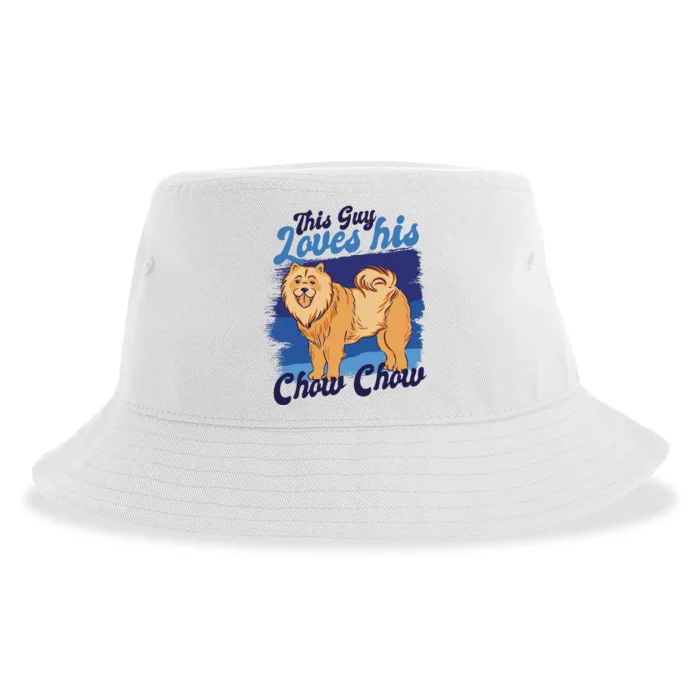 This Guy Loves His Chow Chow Dog Sustainable Bucket Hat