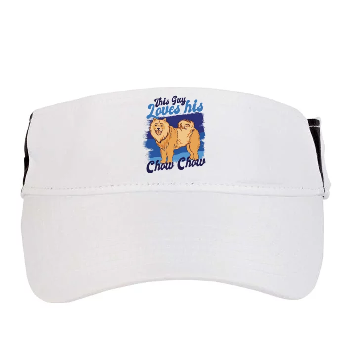 This Guy Loves His Chow Chow Dog Adult Drive Performance Visor