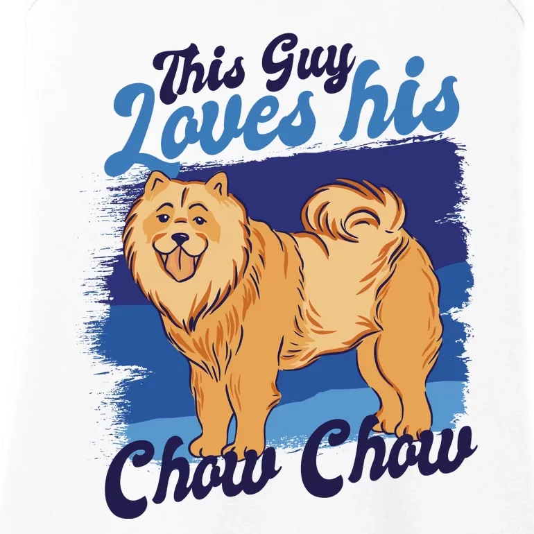 This Guy Loves His Chow Chow Dog Ladies Essential Tank