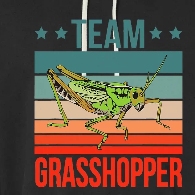 Team Grasshopper Locust Entomologist Insect Grasshopper Garment-Dyed Fleece Hoodie