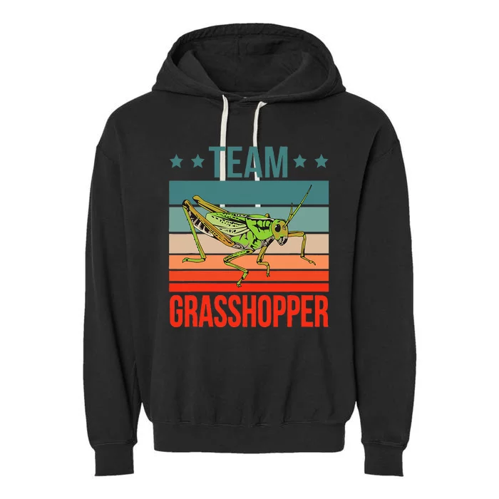 Team Grasshopper Locust Entomologist Insect Grasshopper Garment-Dyed Fleece Hoodie