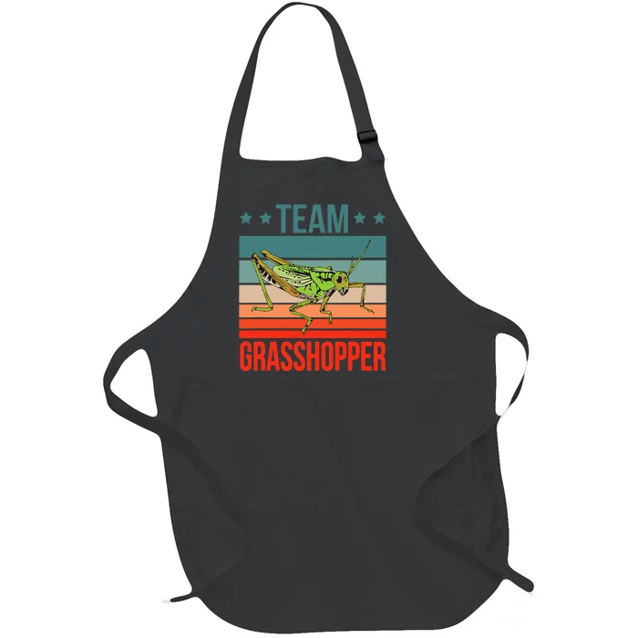 Team Grasshopper Locust Entomologist Insect Grasshopper Full-Length Apron With Pocket