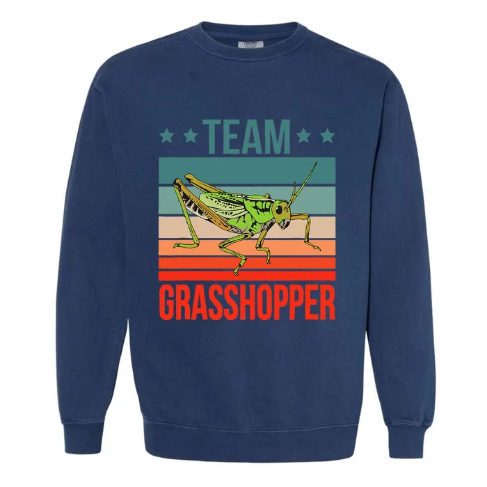 Team Grasshopper Locust Entomologist Insect Grasshopper Garment-Dyed Sweatshirt