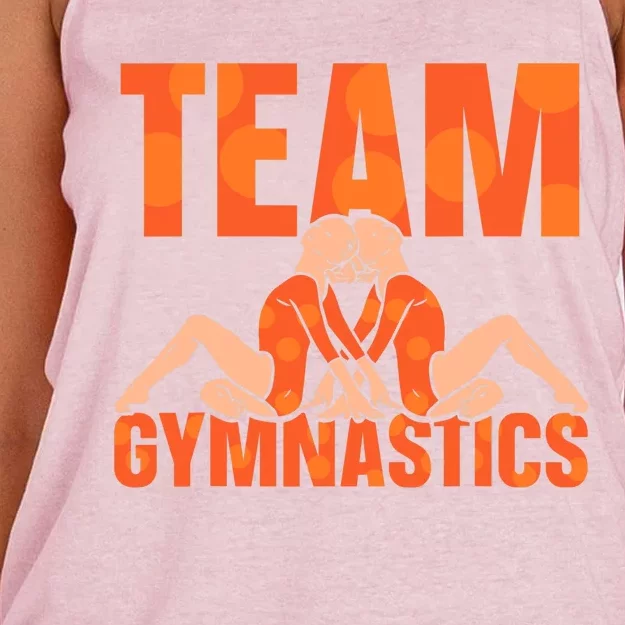 Team Gymnastics Lover Gymnasts Gymnast Sports Women's Knotted Racerback Tank