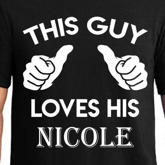 This Guy Loves His Nicole Gift Valentine Anniversary Pajama Set