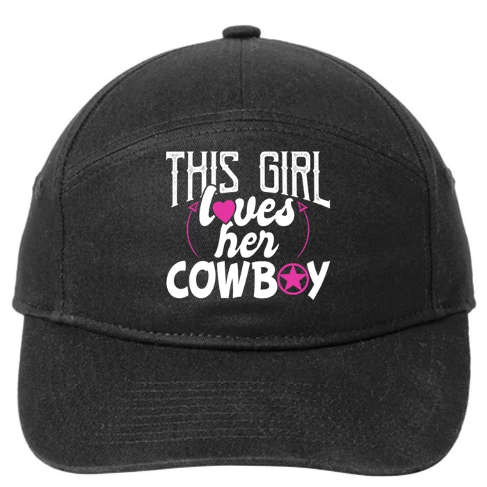 This Girl Loves Her Cowboy Cute Texas Dallas 7-Panel Snapback Hat