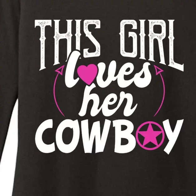 This Girl Loves Her Cowboy Cute Texas Dallas Womens CVC Long Sleeve Shirt