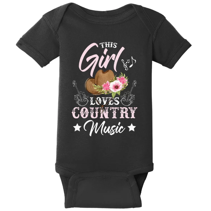 This Girl Loves Country Music Baby Bodysuit