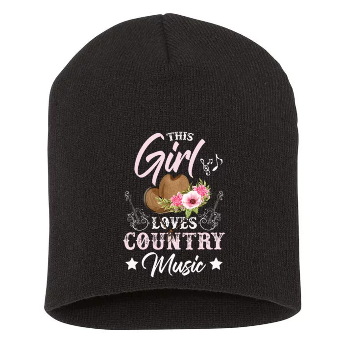 This Girl Loves Country Music Short Acrylic Beanie