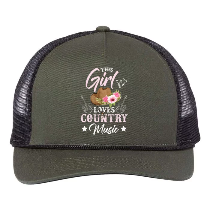 This Girl Loves Country Music Retro Rope Trucker Hat Cap