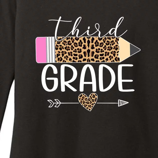 Third Grade Leopard Pencil Back To School Teachers Womens CVC Long Sleeve Shirt