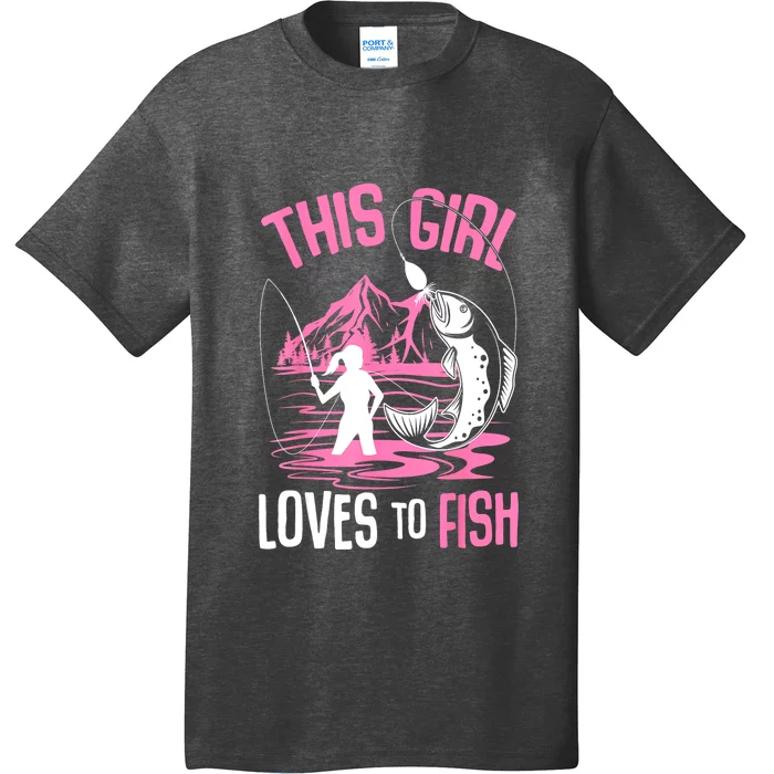 This Girl Loves To Fish Cool Fishing Girl Gifts T-Shirt