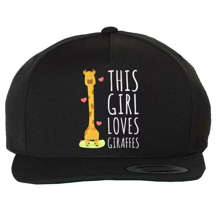 This Girl Loves A Giraffe Wool Snapback Cap