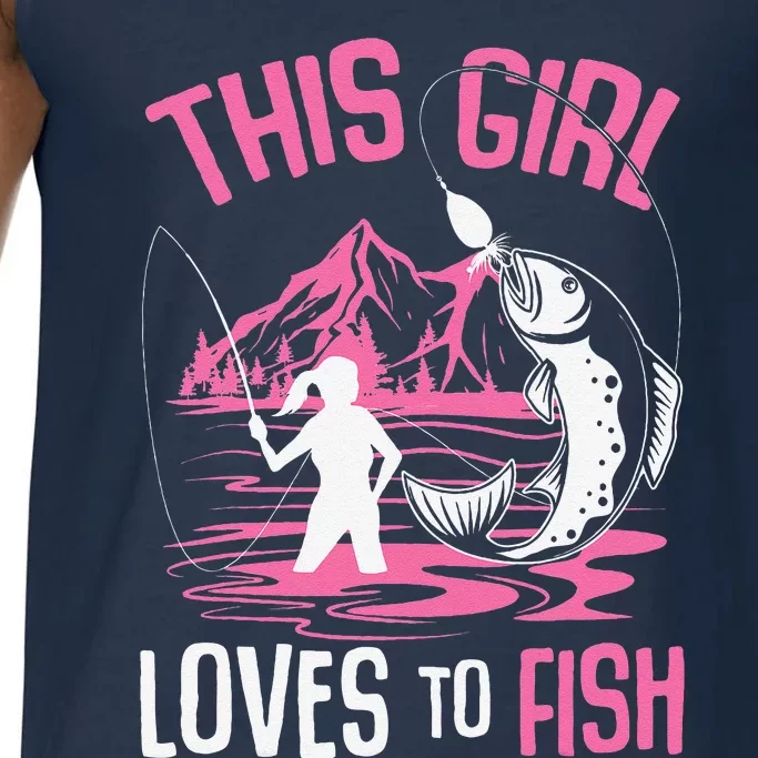 This Girl Loves To Fish Fishing Girl Comfort Colors® Tank Top