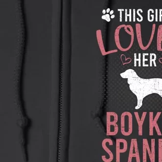 This Girl Loves Her Kin Spaniel Dog Lover Sweatshirt Full Zip Hoodie