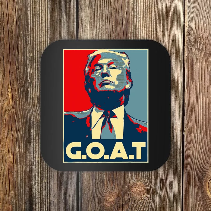 Trump Goat Middle Finger Election 2024 Republican Poster Coaster