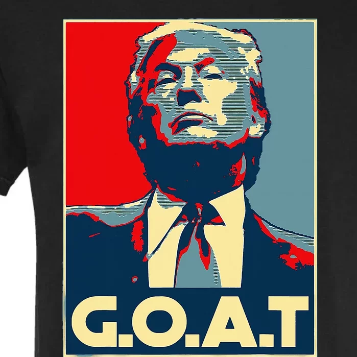 Trump Goat Middle Finger Election 2024 Republican Poster Garment-Dyed Heavyweight T-Shirt