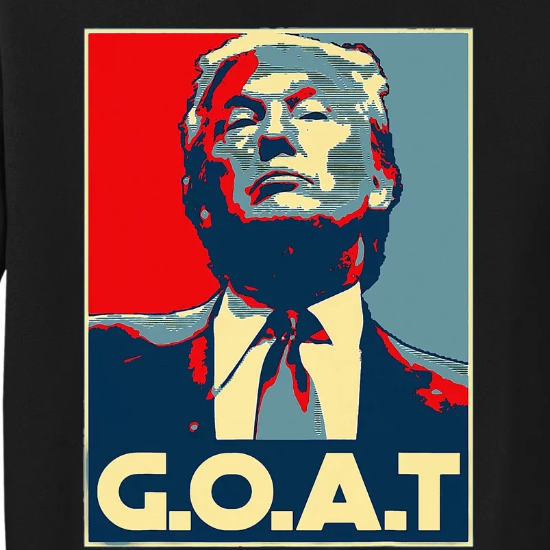 Trump Goat Middle Finger Election 2024 Republican Poster Sweatshirt