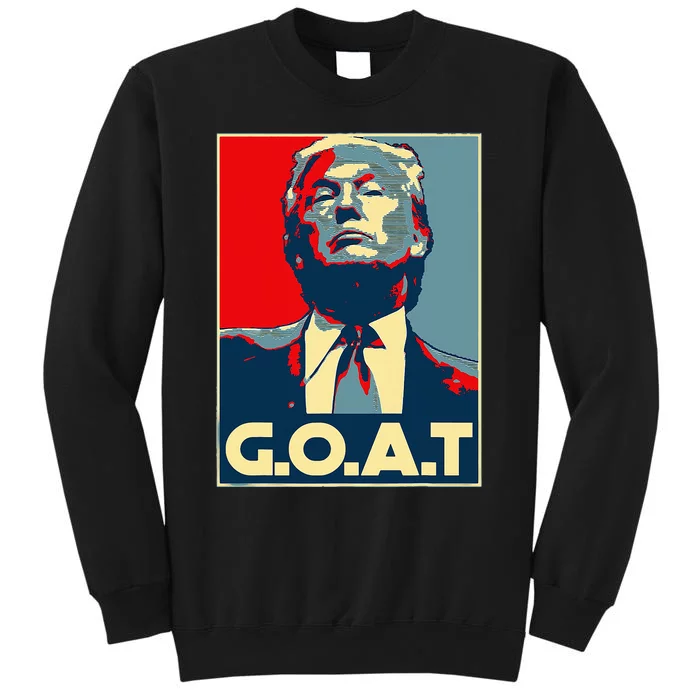 Trump Goat Middle Finger Election 2024 Republican Poster Sweatshirt