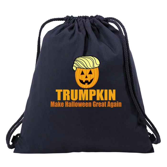 Trumpkin Gift Make Halloween Great Again Gift Funny Trump Maga Gift Drawstring Bag