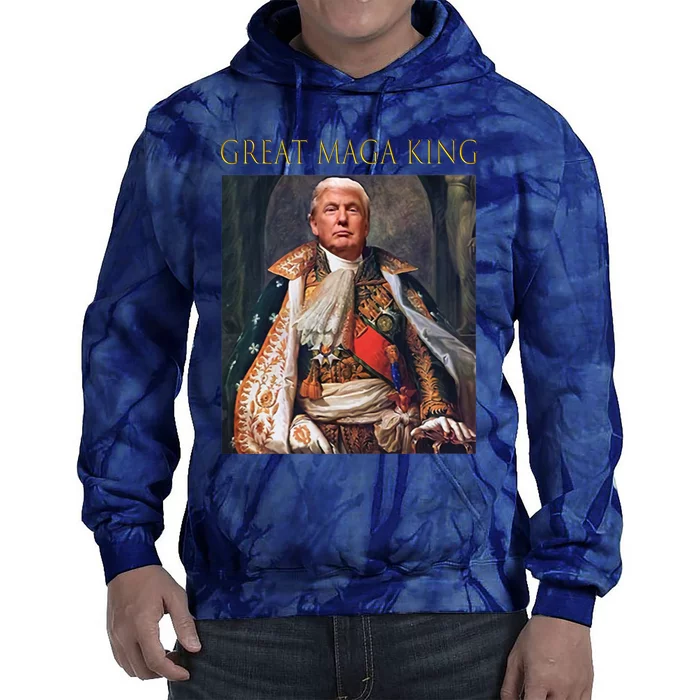 The Great Maga King Funny Trump Ultra Maga King Tie Dye Hoodie