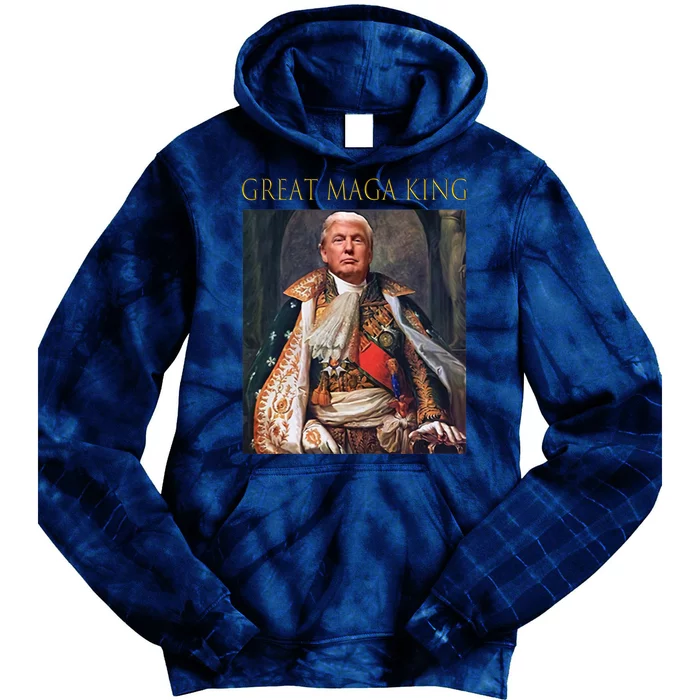 The Great Maga King Funny Trump Ultra Maga King Tie Dye Hoodie