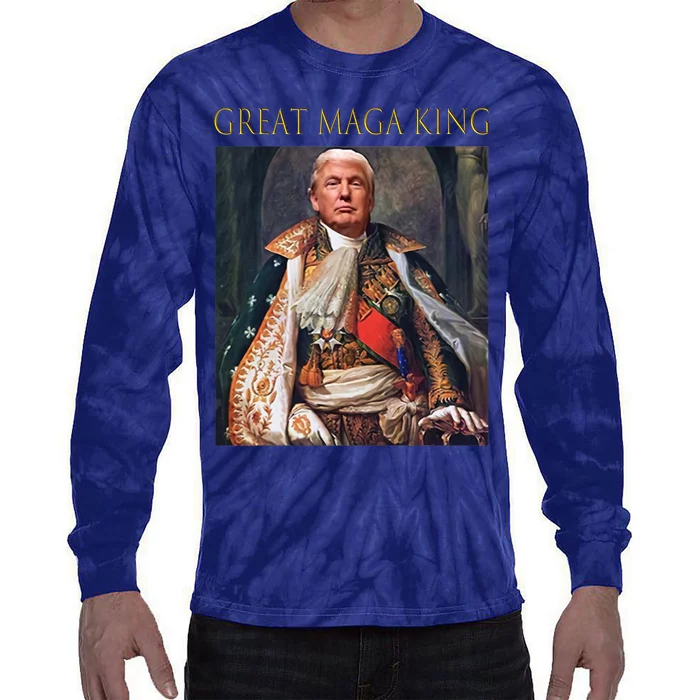 The Great Maga King Funny Trump Ultra Maga King Tie-Dye Long Sleeve Shirt