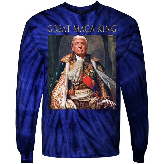 The Great Maga King Funny Trump Ultra Maga King Tie-Dye Long Sleeve Shirt