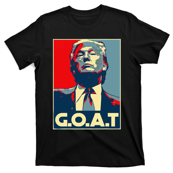 Trump GOAT Middle Finger Election 2024 Republican Poster T-Shirt