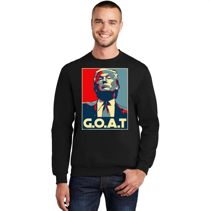 Trump Goat Middle Finger Election 2024 Republican Poster Sweatshirt