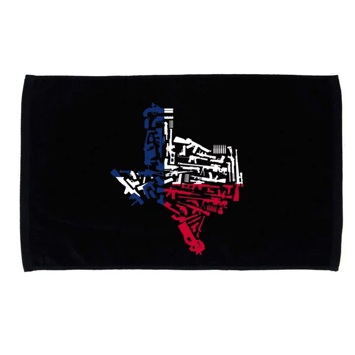 Texas gun map 2nd amendment Microfiber Hand Towel