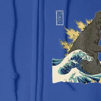 THE GREAT MONSTER OFF KANAGAWA TeamGodzilla Wave Poster Full Zip Hoodie