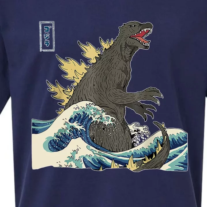 THE GREAT MONSTER OFF KANAGAWA TeamGodzilla Wave Poster Sueded Cloud Jersey T-Shirt