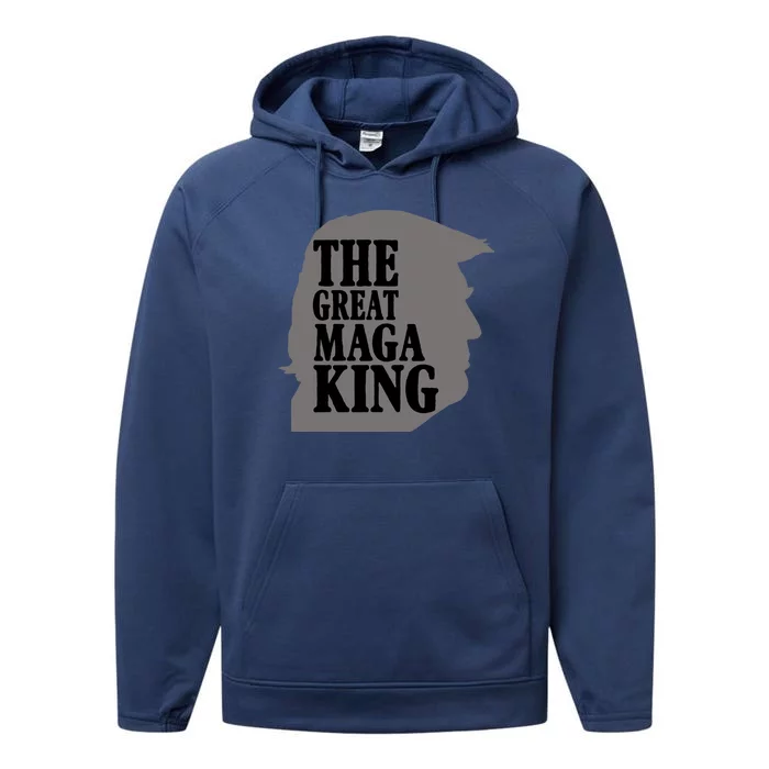 The Great Maga King Donald Trump Performance Fleece Hoodie