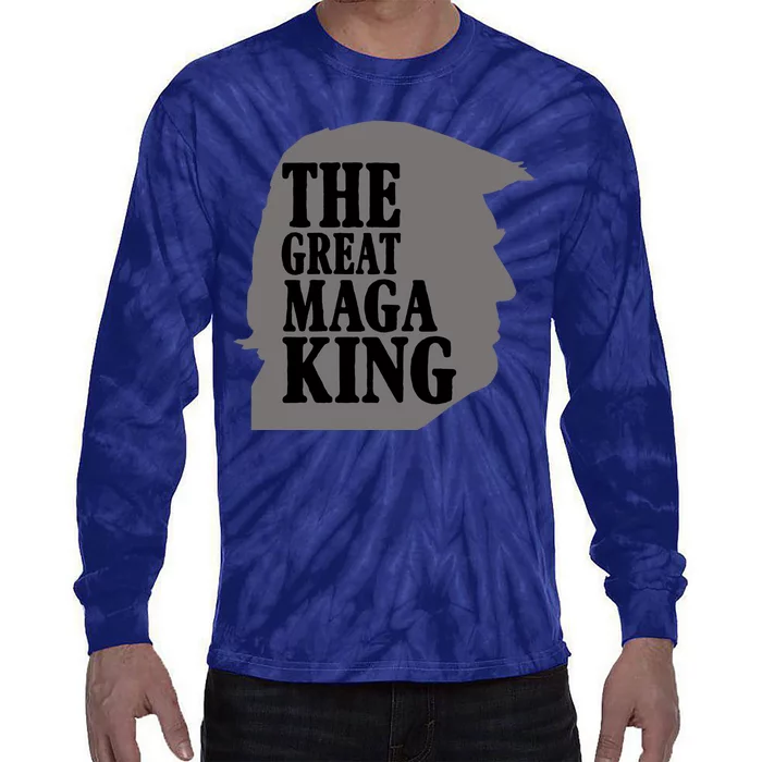 The Great Maga King Donald Trump Tie-Dye Long Sleeve Shirt