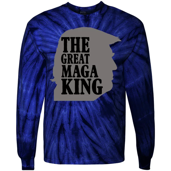 The Great Maga King Donald Trump Tie-Dye Long Sleeve Shirt