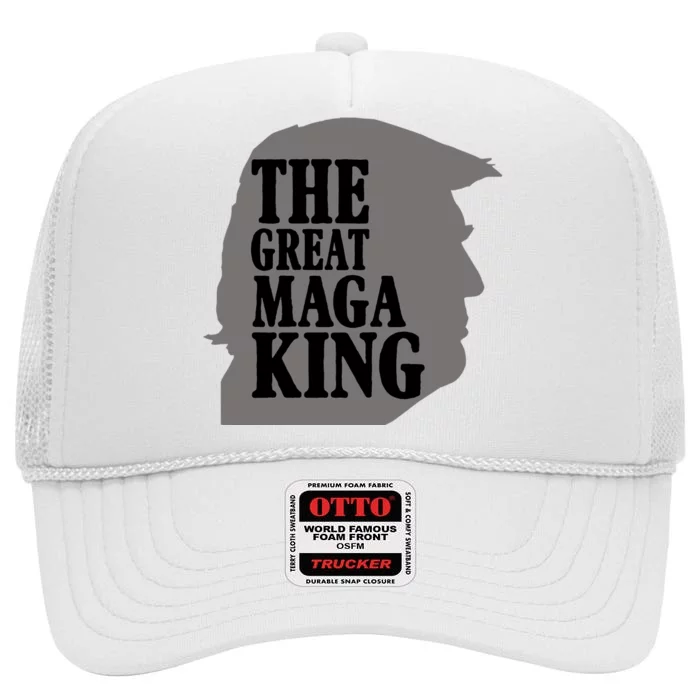 The Great Maga King Donald Trump High Crown Mesh Trucker Hat