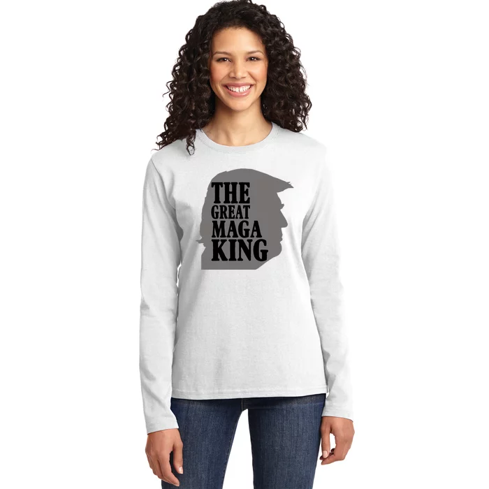 The Great Maga King Donald Trump Ladies Long Sleeve Shirt