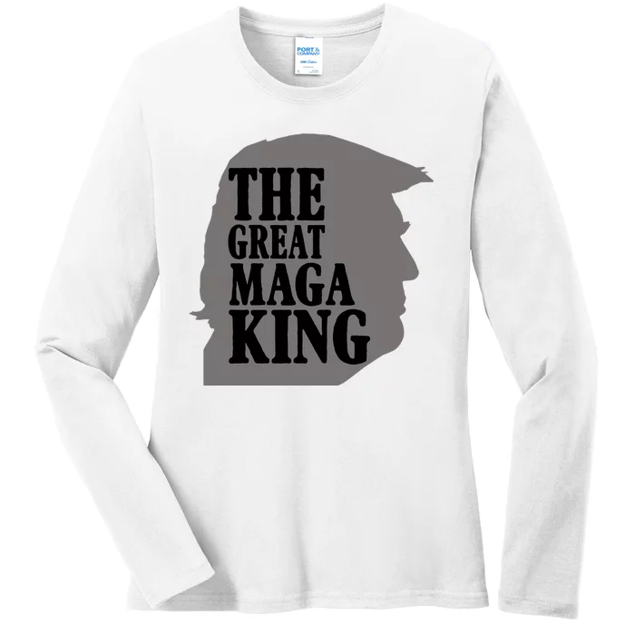 The Great Maga King Donald Trump Ladies Long Sleeve Shirt