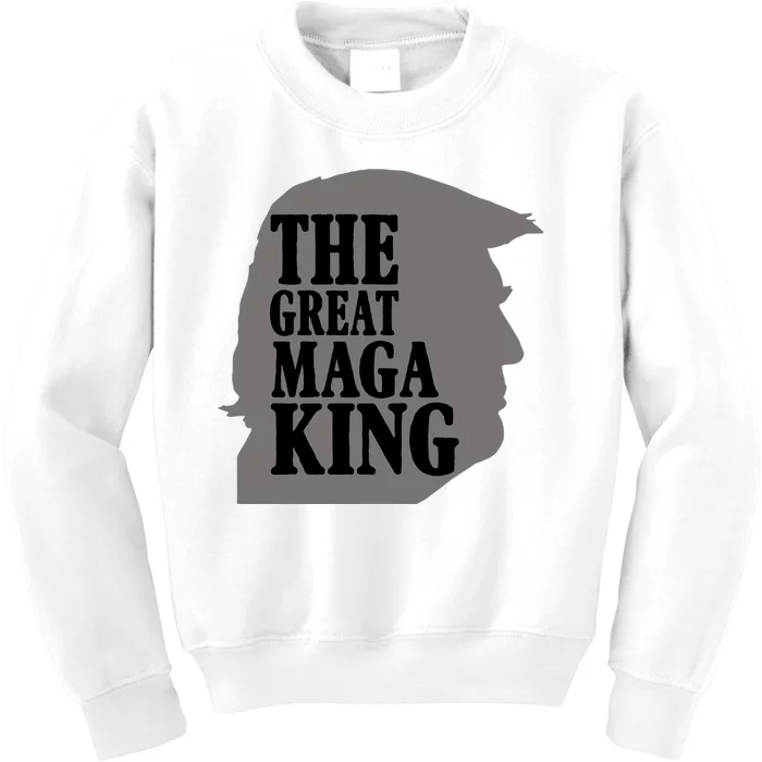 The Great Maga King Donald Trump Kids Sweatshirt