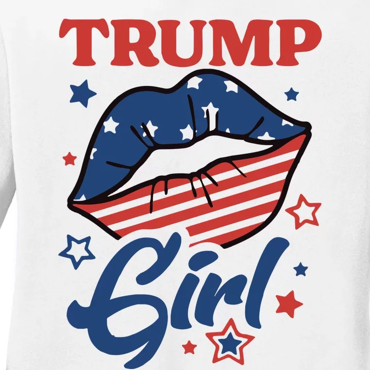 Trump Girl MAGA Ladies Long Sleeve Shirt