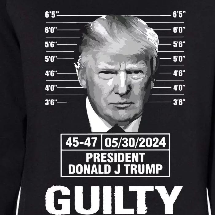 TrumpS Guilty Mugshot Womens California Wash Sweatshirt