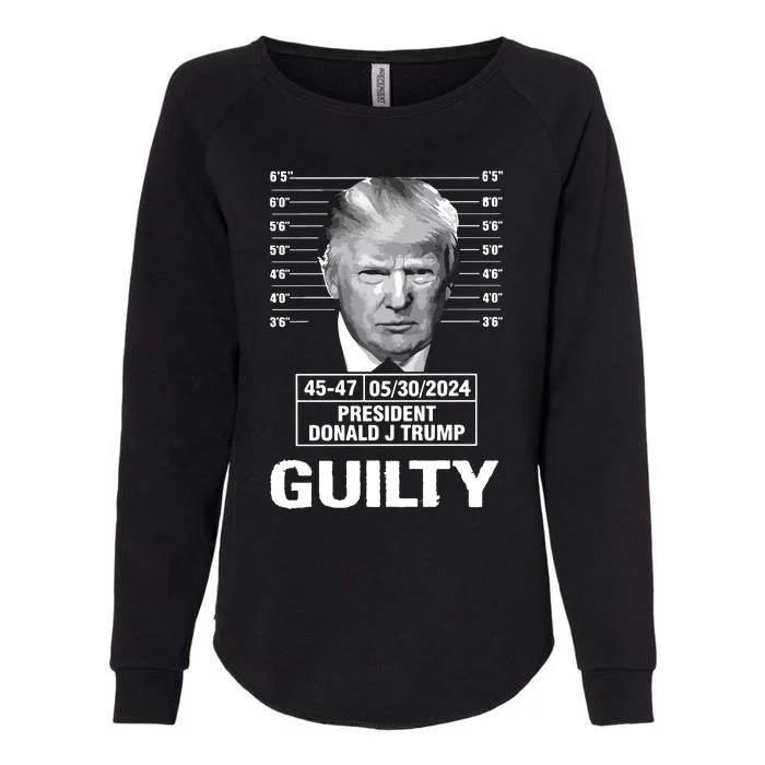 TrumpS Guilty Mugshot Womens California Wash Sweatshirt