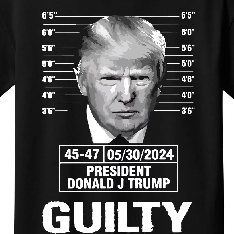 TrumpS Guilty Mugshot Kids T-Shirt