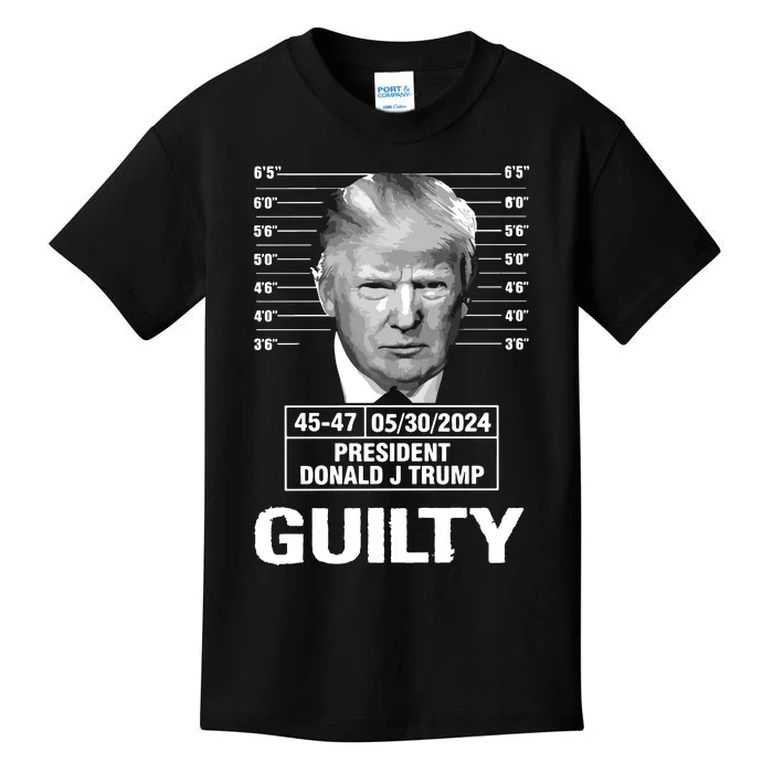 TrumpS Guilty Mugshot Kids T-Shirt