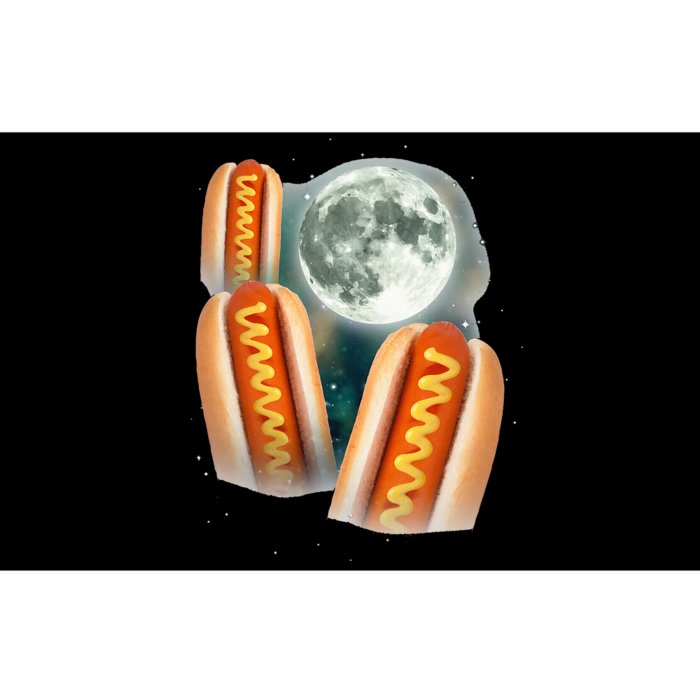 Three Glizzy Moon Funny 3 Howling Hotdogs Cursed Bumper Sticker