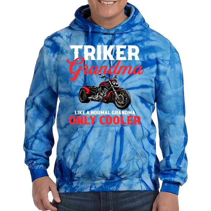 Triker Grandma Motorcycle Trike Gift Tie Dye Hoodie